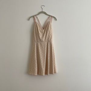 Spaghetti strap blush floral dress